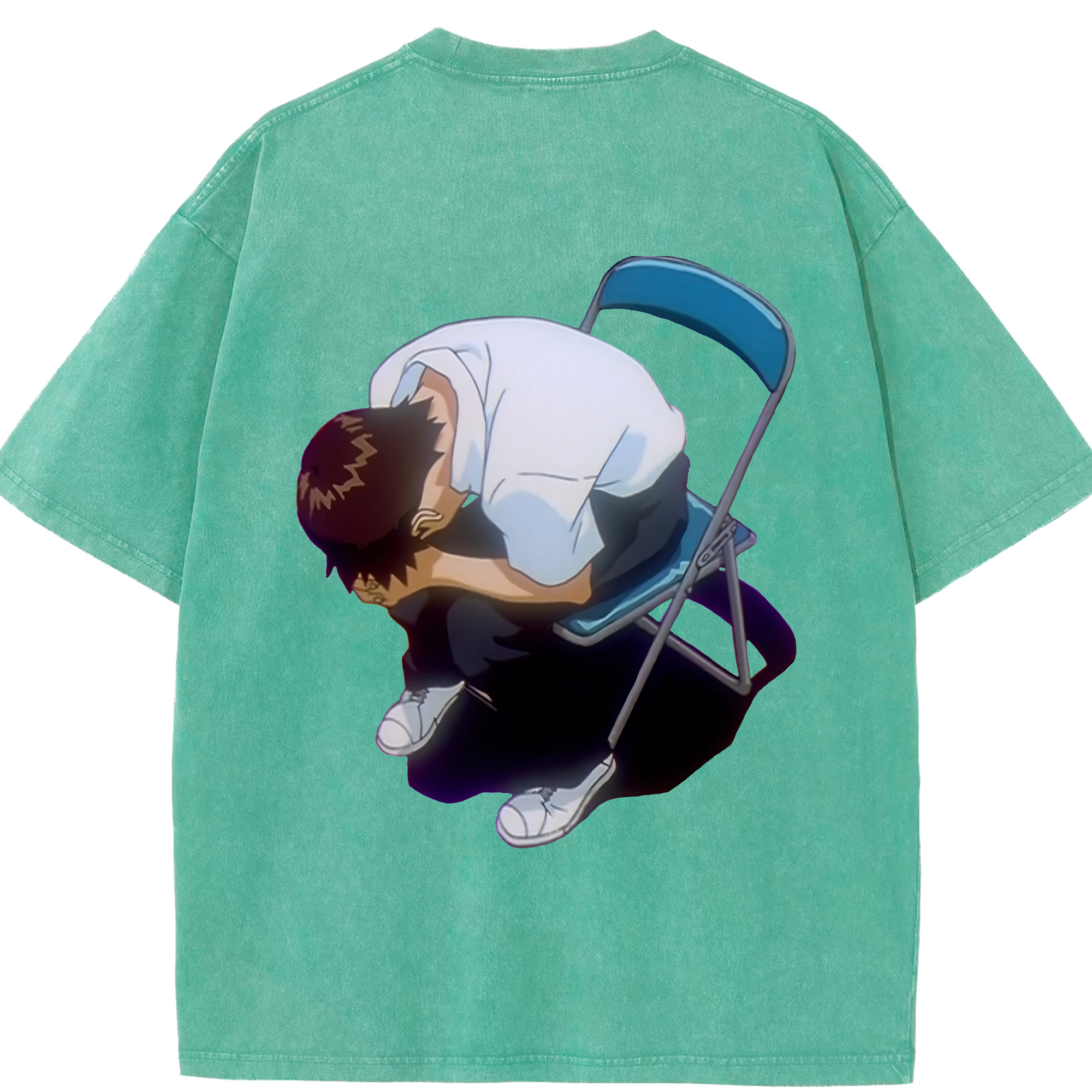 （画像用） EVA 新世紀エヴァンゲリオン 綿100% ヴィンテージ風 半袖Tシャツ（背面プリント）